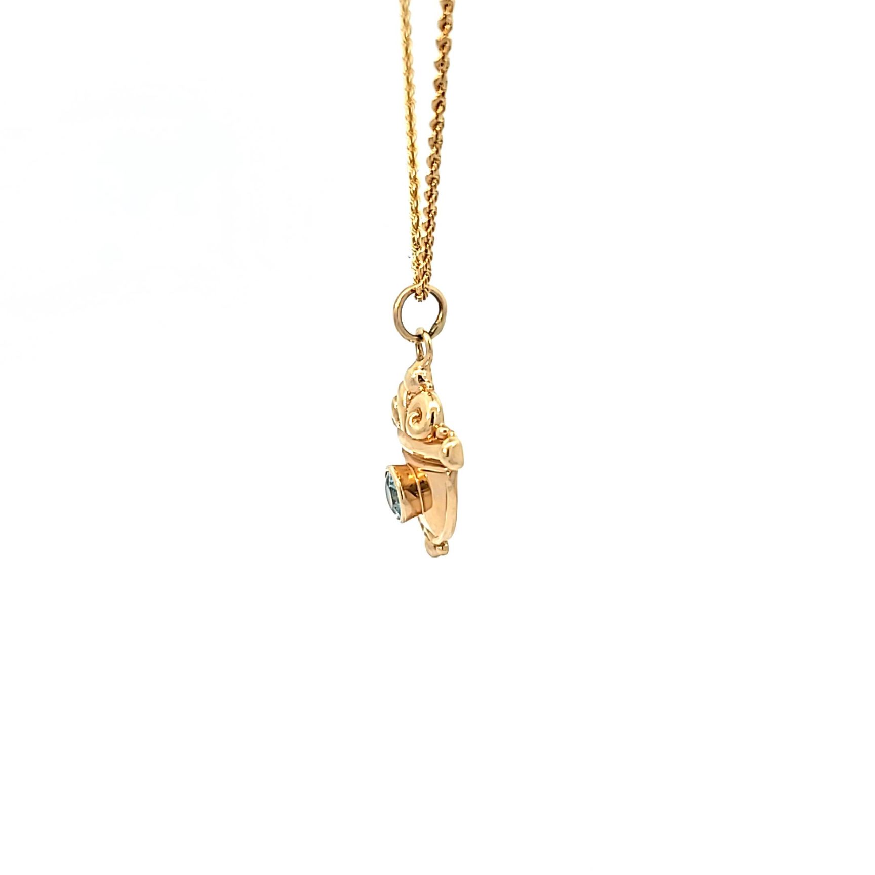 14YER211PND_2 14 kt Yellow Gold Custom Stone Pendandt